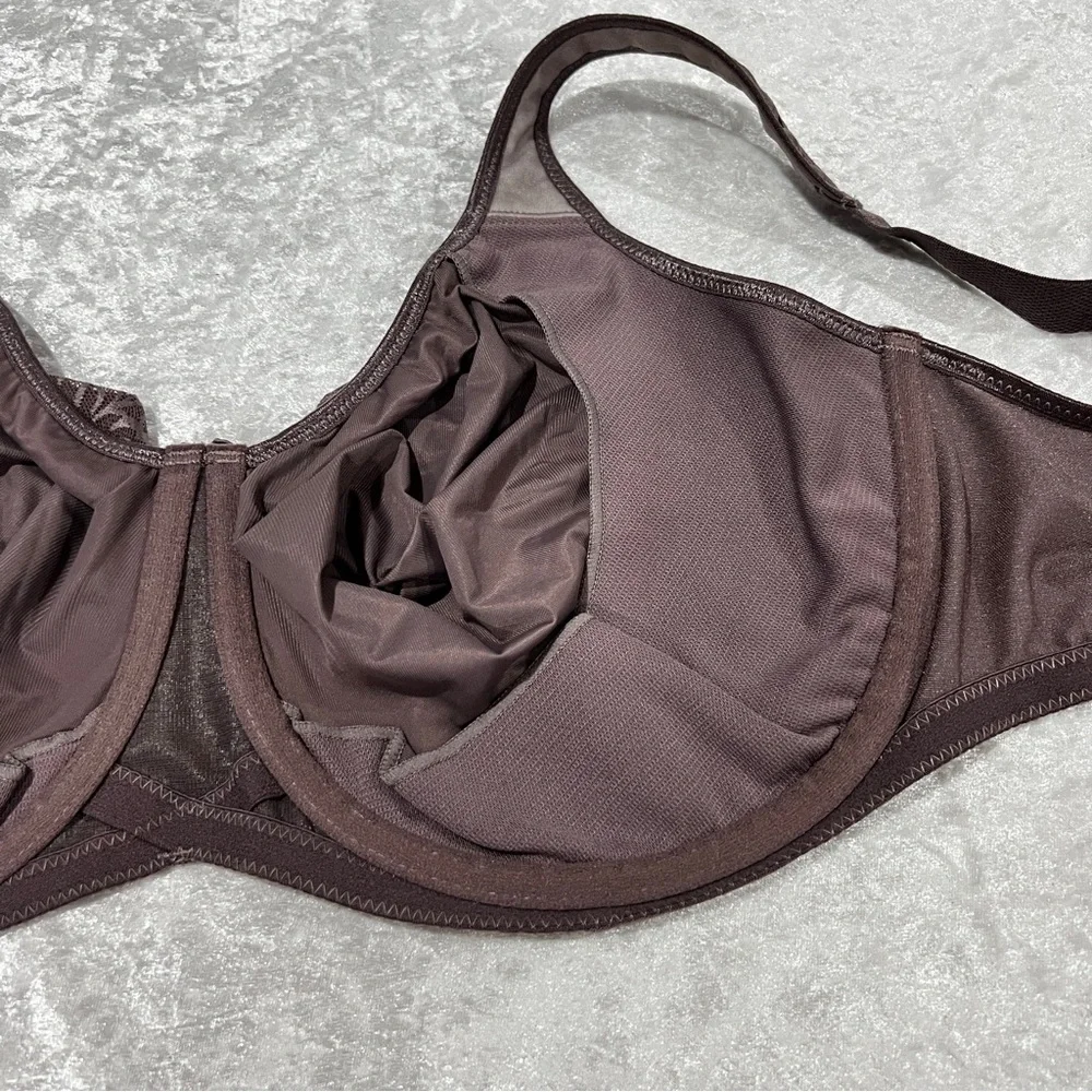 Breezies Wild Rose Seamless Underwire Support Bra -Core Brown Size 46DDD - Picture 7 of 11